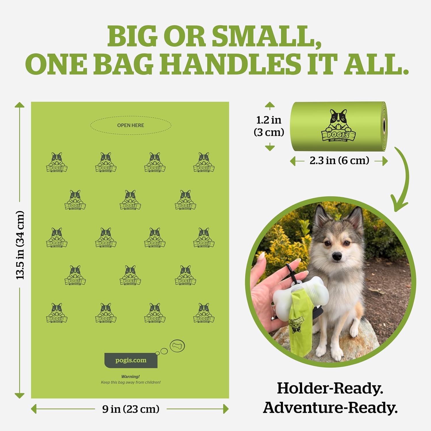 Pogi’S Poop Bags - 30 Unscented Rolls (450 Dog Poop Bags) - Leak-Proof, Earth-Friendly Poop Bags for Dogs